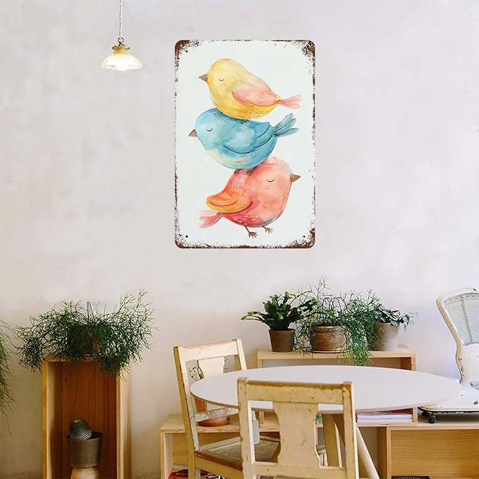 Funny Bird Metal Signs Vintage Tin Sign Retro Wall Decor for Home Office Farmhouse Yard Garden Shop Cafe Indoor Outdoor 8×12 Inches - Image 5