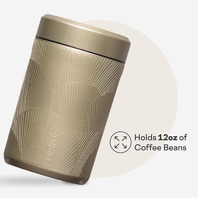 Corkcicle Keep Fresh Canister - Preserves Freshness for Coffee Beans & Pantry Items - Airtight Seal - Internal Air Compressor - BPA-Free - Gift for Coffee Lovers - Champagne Dreams