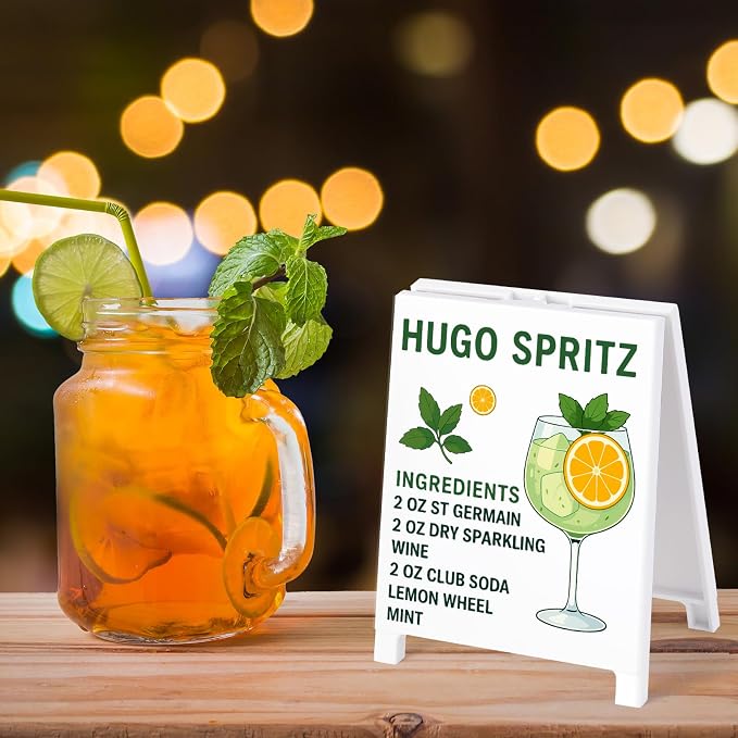 Hugo Spritz Bar Decor Sign Funny Coffee Bar Accessories Plaque for Home Pub Lounge Man Cave Party Decoration for New Couples Drink Lovers & Bartenders Christmas Gifts - Image 7