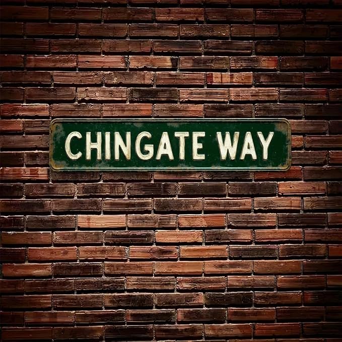 Bar Sign Bar Gifts Vintage Metal Wall Decor Sign"CHINGATE WAY" Street Sign Funny Man Cave Decor Accessories for Home, Bar, Bathroom, Bedroom Unique Retro Tin Signs for Outdoor 4 X 16 inches - Image 5