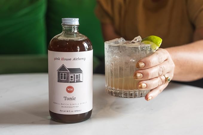 Pink House Alchemy Tonic Simple Syrup – 16oz Bottle – Handcrafted All-Natural Mixer for Coffee, Cocktails, Soda, Lemonade, Tea & Baking – Small Batch (TON 1) - Image 2