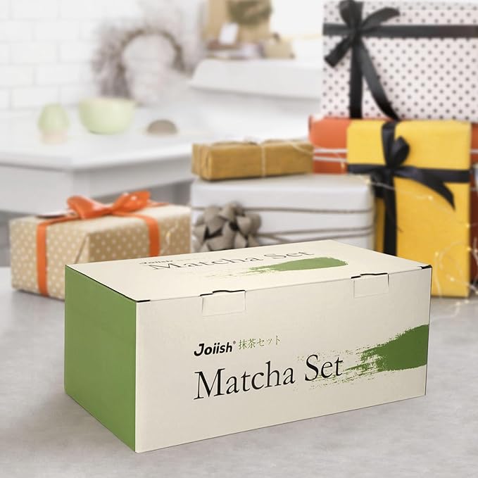 10-Pcs Matcha Whisk Set Kit, Whisk and Bowl with Spout & Measuring Spoon & Cup, Japanese Matcha Tea Making Tools, Transparent Textured Glass