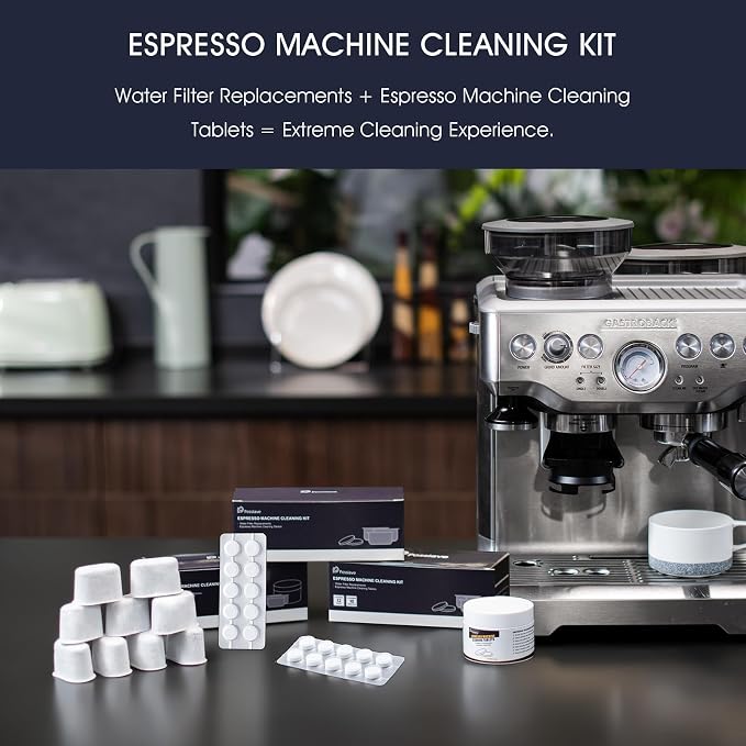 possiave 12-Pack Charcoal Water Filters and 10-pack Cleaning Tablets for Breville Espresso Machines, Breville Cleaning kit - Espresso Accessories - Image 2