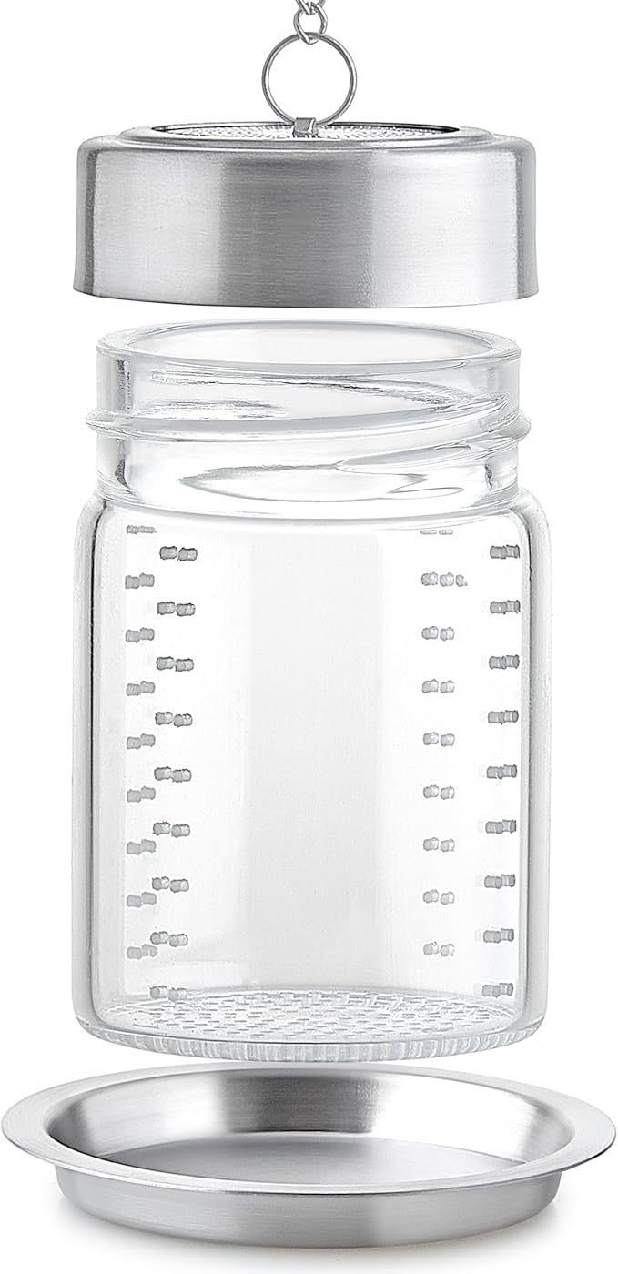 Teabloom Elegant Glass Tea Infuser – Patent-Pending, Lead-Free & Non-Toxic, Designed for Whole Loose-Leaf White, Green, Oolong, Black & Herbal Teas – Small or Large