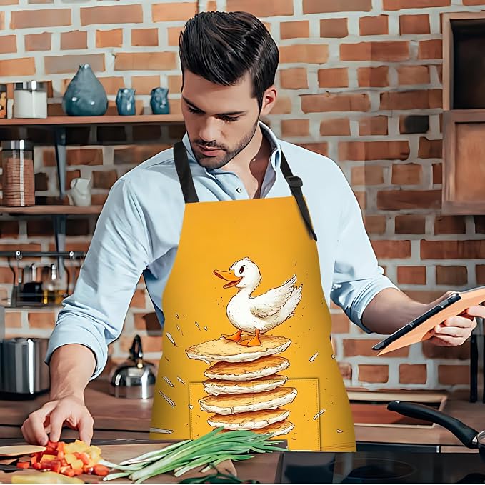 Funny Cat Apron with 2 Pockets Waterproof for Men Women Kitchen Garden Decor - Image 7
