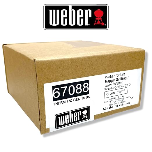 Weber Replacement Thermometer 67088, Center Mount, 2-3/8" Diameter