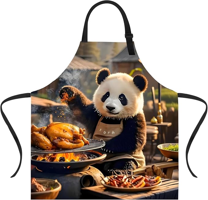 Funny Cat Apron with 2 Pockets Waterproof for Men Women Kitchen Garden Decor by THISFIND