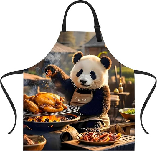 Funny Cat Apron with 2 Pockets Waterproof for Men Women Kitchen Garden Decor by THISFIND