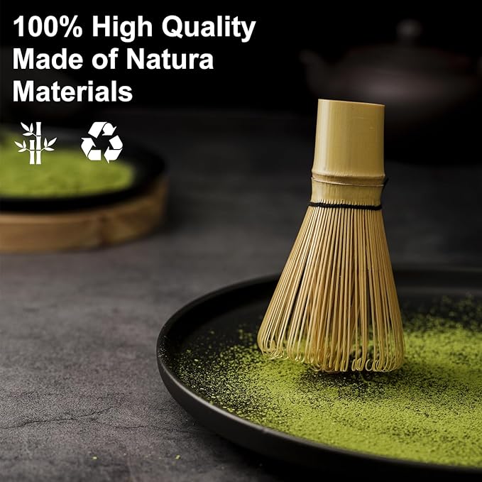 Numola 2Pcs Matcha Whisk for Traditional Starter Tool, Matcha Mixer with 100% Natural Handcrafted, Chasen for Authentic Tea Preparation (2Pcs Matcha Whisk)