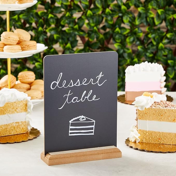 12 Pack Mini Chalkboard Signs with Stand for Table Decorations, Restaurant Food Display, Message Boards, Small Business, Wedding, Banquet, Coffee Shop (6 x 8 Inches)