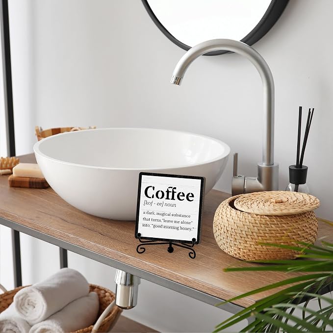 Coffee Bar Decor For Bar, Funny Cute Coffee Signs For Station Cafe Shop, Table Desk Kitchen Shelf Corner Decorations And Accessories (coffe-05) - Image 4