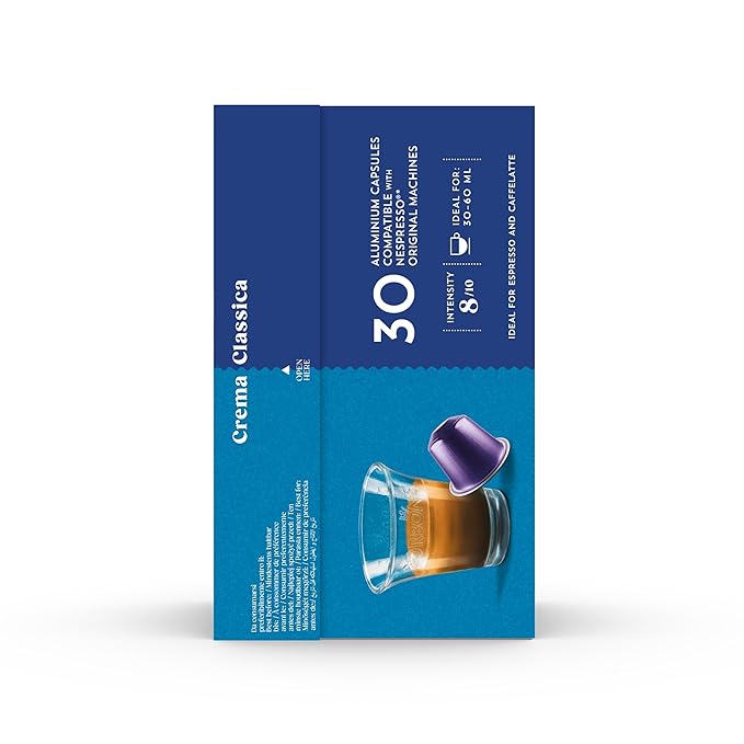 Caffè Borbone Crema Classica Aluminum Capsules Compatible with Nespresso Original Machines, Medium Roast, 30 Count