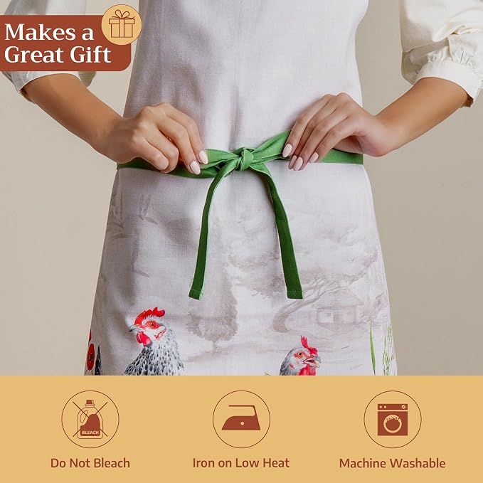 Maison d' Hermine 100% Cotton Apron for women with Pocket Kitchen Chef Apron for Men Cooking Mothers Day Gifts - Image 5
