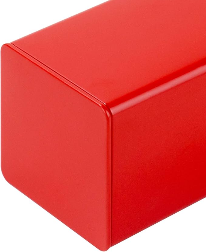 Square Tin Can Empty Cube Steel Box Storage Container kit 65mm Series for Treats, Gifts, Favors, Loose Tea, Coffee and Crafts, Red, 3S