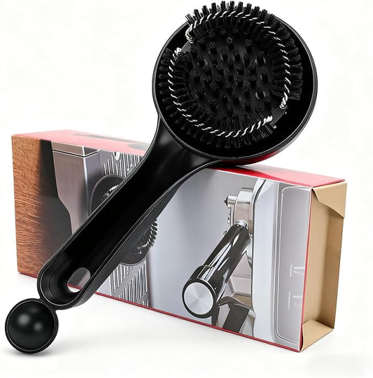 Yosoo Health Gear Coffee Machine Brush, Efficient 58mm Grouphead Brush with Water Deflector for Simple, Long Lasting POM Handle, Optimal Performance