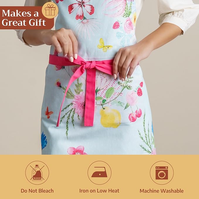 Maison d' Hermine 100% Cotton Apron for women with Pocket Kitchen Chef Apron for Men Cooking Mothers Day Gifts - Image 5