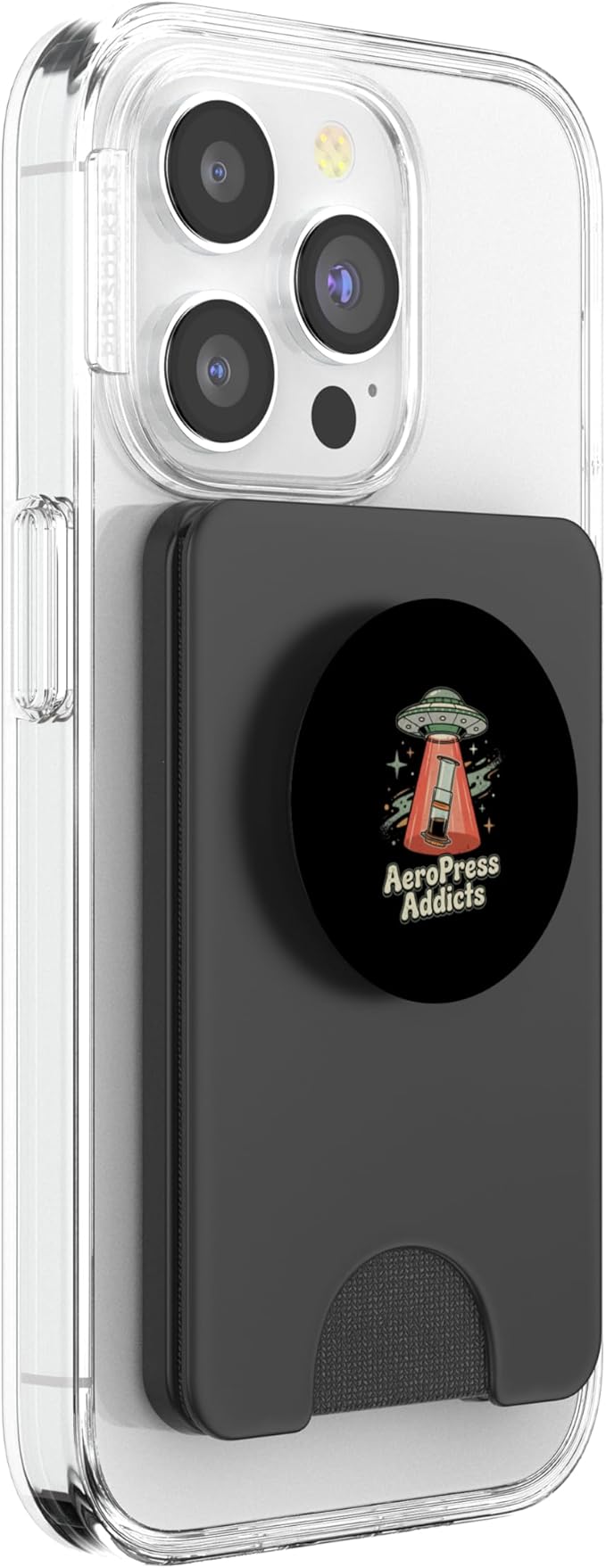 UFO AeroPress Funny Coffee Shirts Sci-Fi AeroPress Brewing PopSockets PopWallet for MagSafe