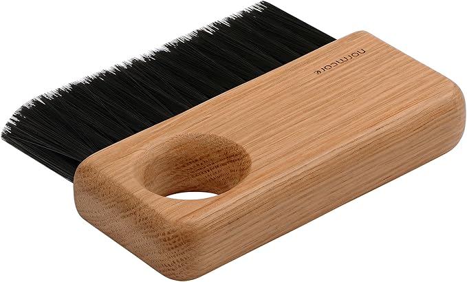 Normcore Barista Bench Cleaning Brush for Espresso Machine, Grinder, Countertop, Compact Coffee Cleaning Tool for Home or Cafe Baristas, American Oak Wood Handle