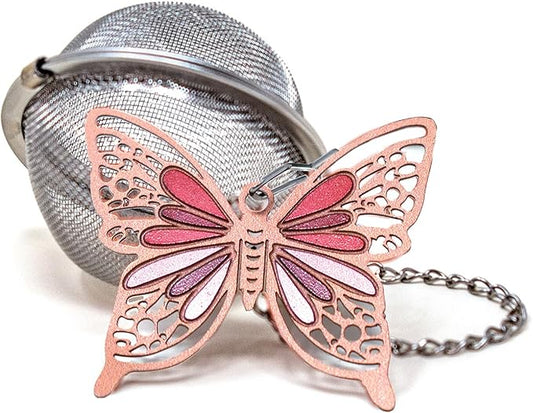 Norpro Mesh Tea Infuser with Butterfly Charm, 2-Inch, Stainless Steel