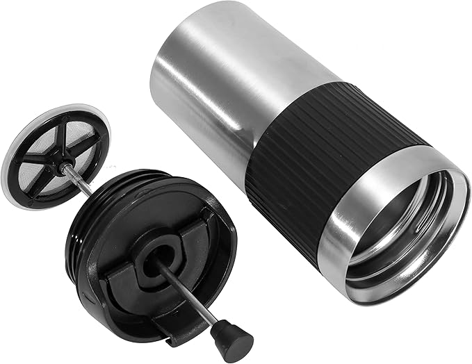 Portable coffee maker, french press, Insulated Mug with double Wall Stainless Steel, 16oz,. Tumbler, French press Mug, Portable coffee mug, Coffee maker, Coffee press