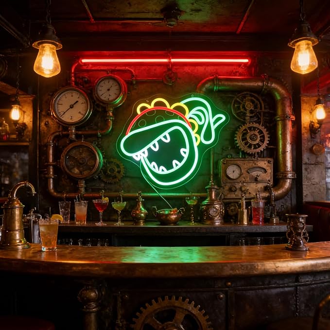 Gaming Flower Neon Sign for Kids Bedroom Game Room, LED Anime Wall Art for Gaming Setup, Man Cave, Dorm Decor, Dimmable USB, Awesome Gift for Gamers Teens, Boys, Kids - Image 3