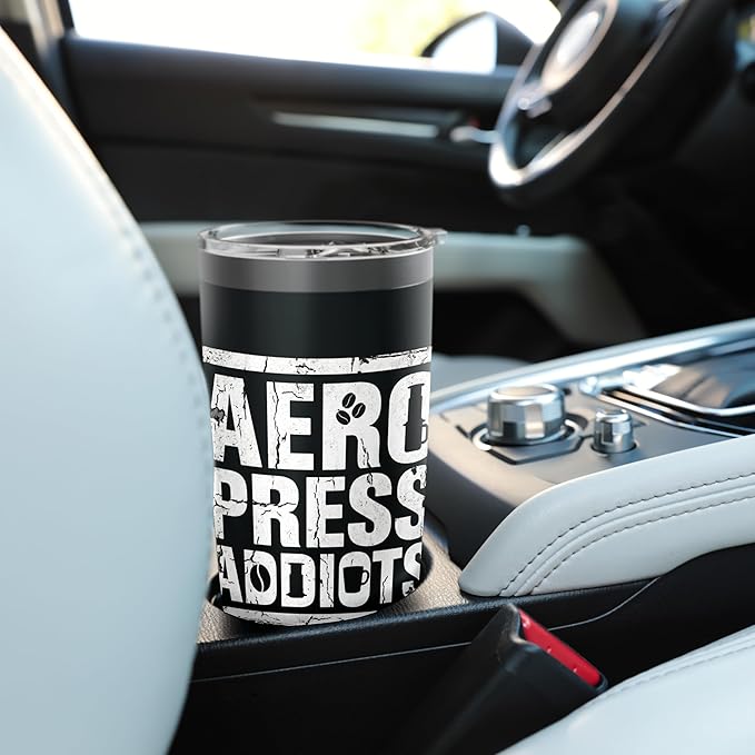 Bold AeroPress Coffee Addict Shirts AeroPress Addicts Stainless Steel Insulated Tumbler