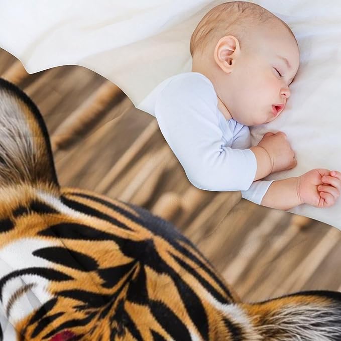 Beautiful Tiger Redbird Feather Fur Super Soft Throw Blanket, Red Cardinal Flannel Fleece Decorative Throw for Sofa Couch Bedroom Decor Outdoor Use 60"x80"