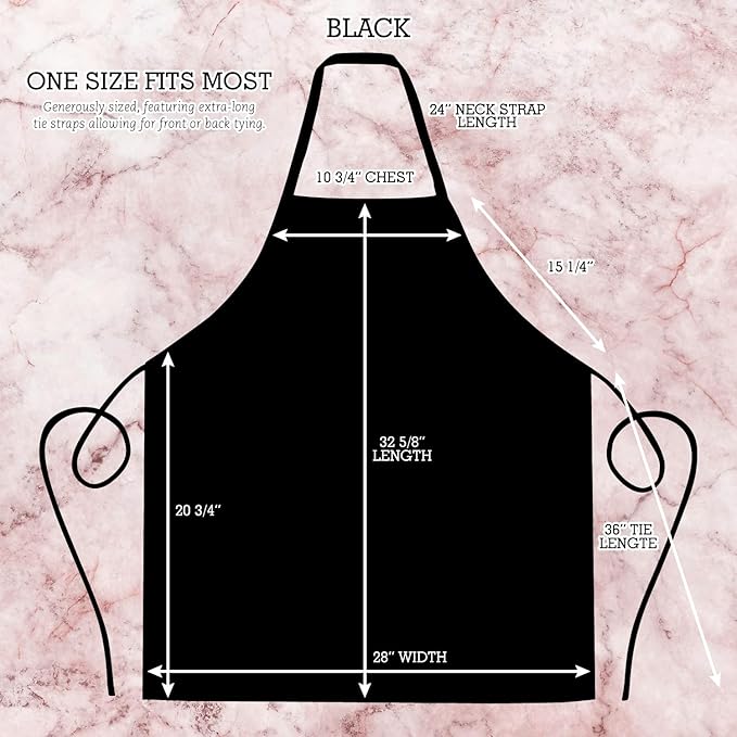 GREEN LIFESTYLE 12 Pack Professional Chef Apron – Grilling Aprons for Men, Waterproof Cooking Aprons for BBQ, Work or Restaurant Use, Kitchen Aprons for Women – Black, No Pockets