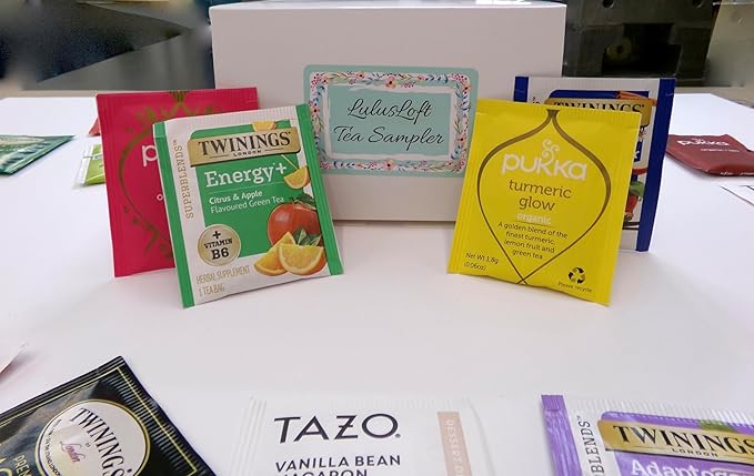 LulusLoft Tea Sampler Gift Box - 42 Teas - 14 Flavors From Top Brands