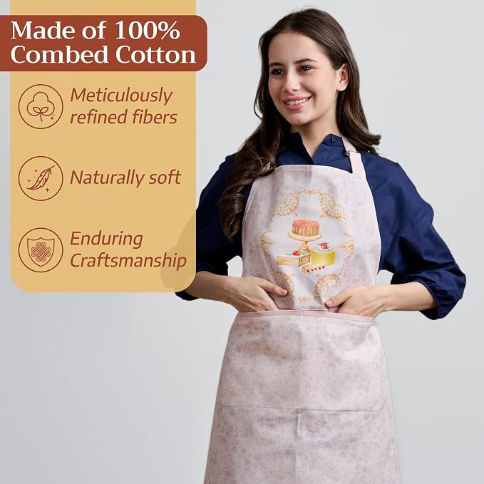Maison d' Hermine 100% Cotton Apron for women with Pocket Kitchen Chef Apron for Men Cooking Mothers Day Gifts - Image 4