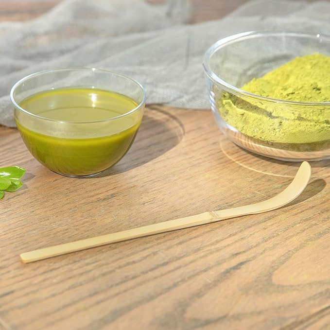 Restaurantware Dojo 6.5 Inch Chashaku Matcha Scoop 1 Hooked Matcha Tool - For Traditional Tea Ceremonies Durable Natural Bamboo Matcha Accessory Measure Green Tea Matcha Powder Sustainable