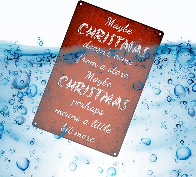 Christmas Signs Home Decor Vintage Art Poster Metal Hanging Plaque Kitchen Cafe Bar Farmhouse Porch Yard Outdoor Indoor Decorations Funny Xmas Gift 8X12 Inch (Christmas Quote Sign) - Image 3