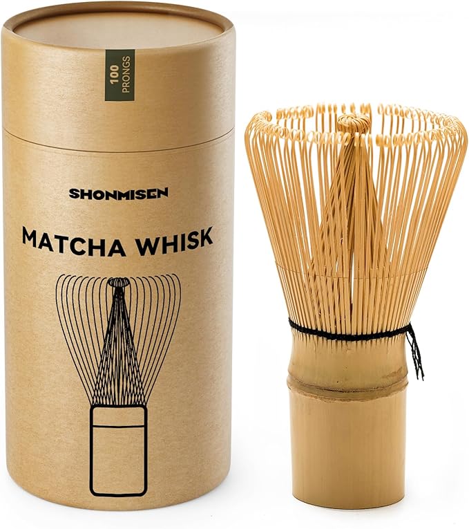 Bamboo Matcha Whisk 80/100/120 Prong, Traditional Japanese Chasen Matcha Stirrer -Authentic Japanese Bamboo Whisk For Matcha Tea (100prongs)