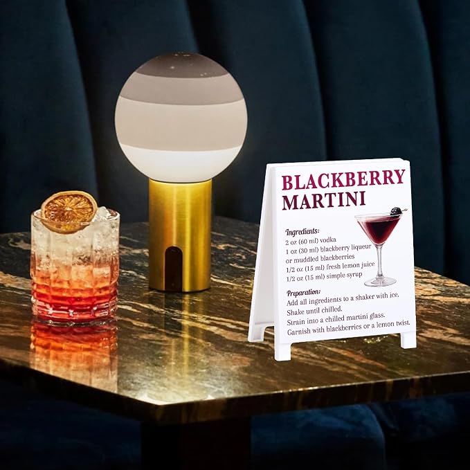 Blackberry Martini Recipe Rustic Bar Decor for Home Cafe Farmhouse Cocktail Sign for Kitchen Bar Cart Accessories Mixology Christmas Gift for Bartender Men Women Couple - 5.59 x 4.33 inch Acrylic Sign - Image 6