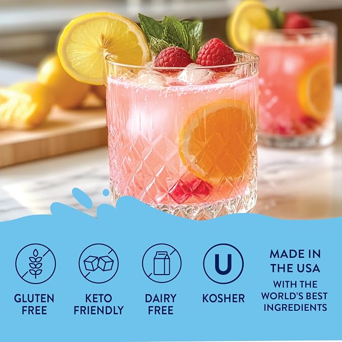 Jordan's Skinny Mixes Sugar Free Syrup, Meyer Lemon Raspberry, Fruit Flavored Water Enhancer, Drink Mix for Iced Tea, Lemonade, Drinks, Low Calorie Water Flavoring, Dairy & Gluten Free, 25.4 Fl Oz - Image 4