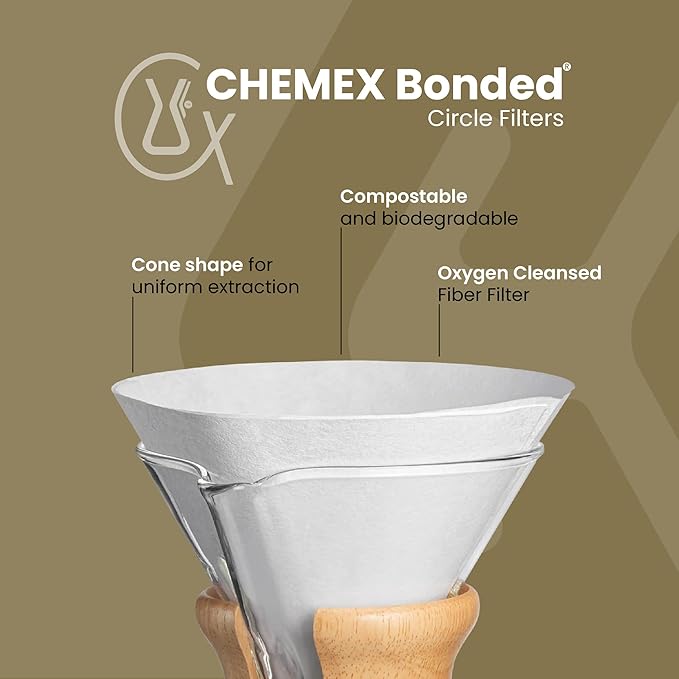Chemex Bonded Filter - Circle - 100 ct - Exclusive Packaging