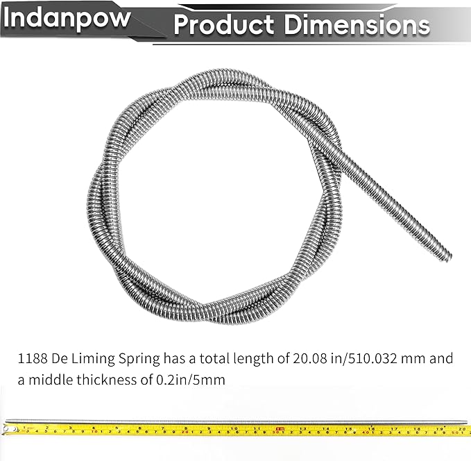 1188 De-Liming Spring Compatible with Bunn Commercial Coffee Machines, Fits Coffee Machine Descaler & Cleaner, Reusable De-Liming Spring 01188-0000 (4 Pack)