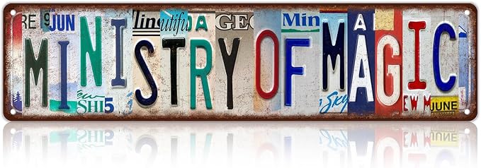 Vintage Wall Decor Ministry Of Magic Street Sign Metal Tin Signs for Bar Home Man Cave Cafe 16 x 4 Inches by Unknown