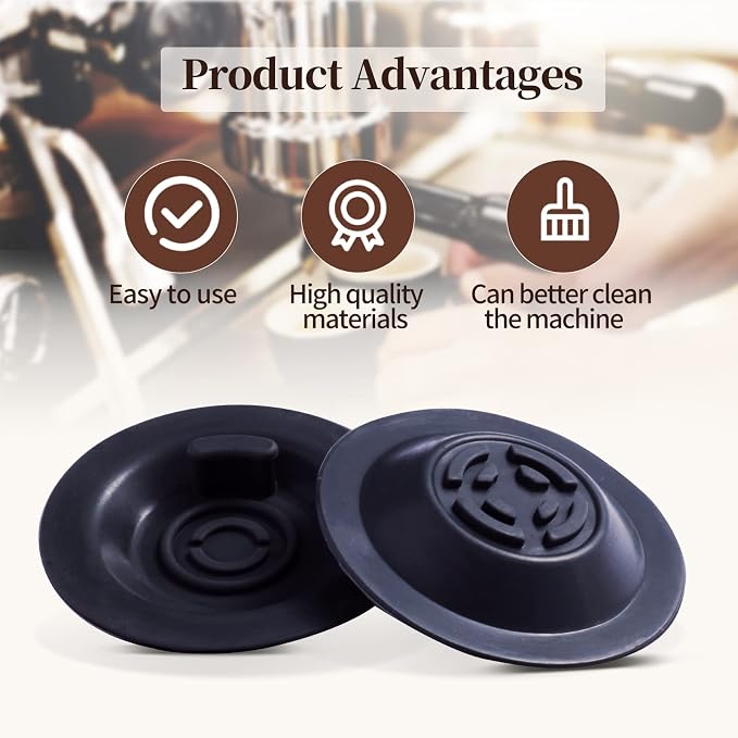 2 Pack 54mm Espresso Backflush Cleaning Disc For Breville Espresso Machines - 54mm Backflush Disc Compatible with Breville BES870XL/ BES878BSS/ BES880/ BES840XL/ BES810BSS - Image 3
