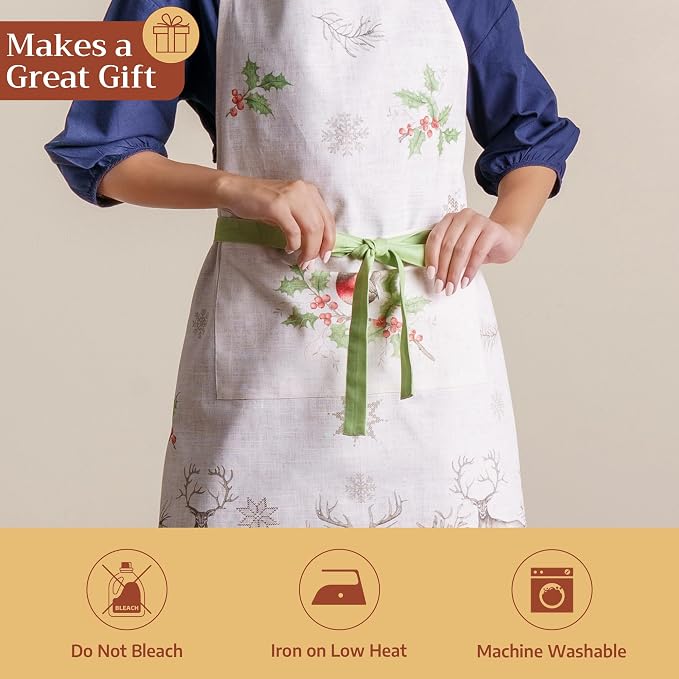 Maison d' Hermine 100% Cotton Apron for women with Pocket Kitchen Chef Apron for Men Cooking Mothers Day Gifts - Image 6