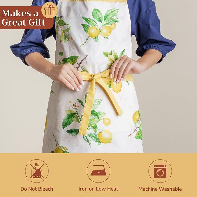Maison d' Hermine 100% Cotton Apron for women with Pocket Kitchen Chef Apron for Men Cooking Mothers Day Gifts - Image 5