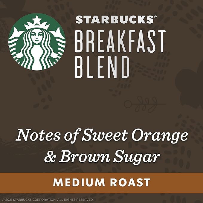 Starbucks by Nespresso Original Line Medium Roast Breakfast Blend Coffee,Espresso Pods, 10 Count(Pack of 10)
