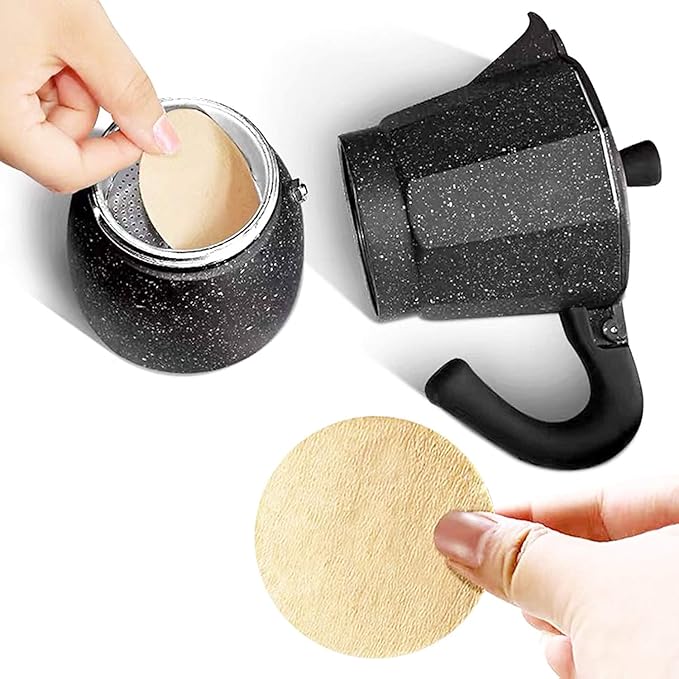 Unbleached Coffee Filters Paper, Universal Replacement for AeroPress, Compatible with Coffee Maker, Round Paper Filters, Natural Brown 500 PCS
