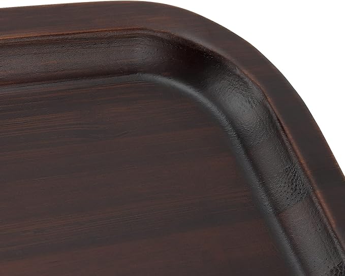 ZOENHOU 1 Pack 14 Inch Walnut Wood Tray, Bamboo Vanity Tray, Rectangular Wooden Counter Tray Wood Serving Platters Tray for Kitchen, Bathroom Dresser, Home Decor, Hold Small Item