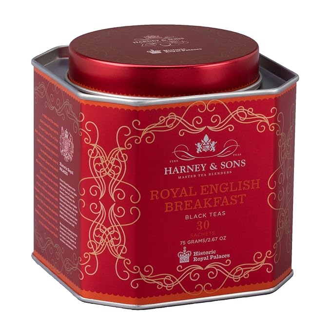 Harney and Sons Royal English Breakfast, Black 30 Sachets per Tin - Pack of 2