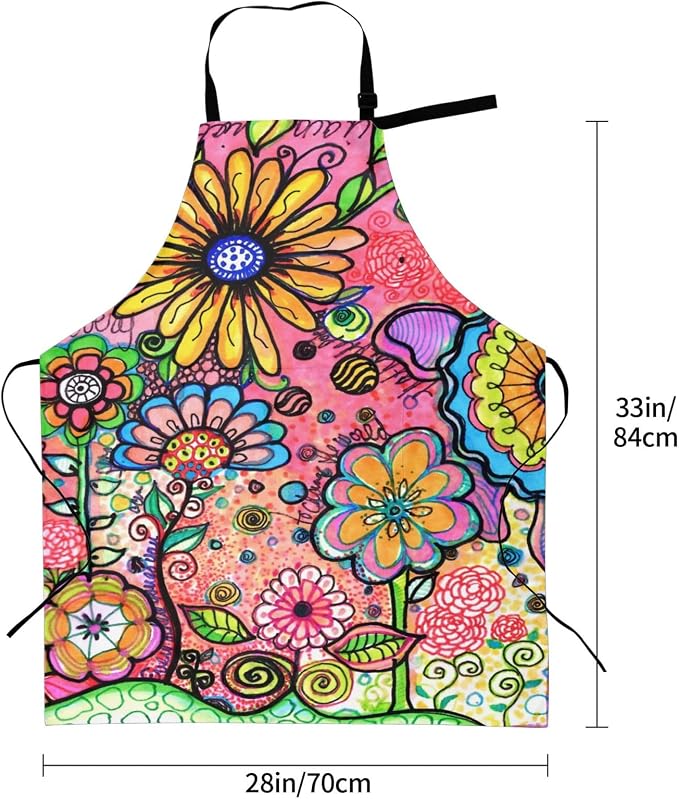 Perinsto Waterproof Apron With 2 Pockets Kitchen Chef Aprons Bibs For Cooking Baking Painting Gardening Grooming - Image 6