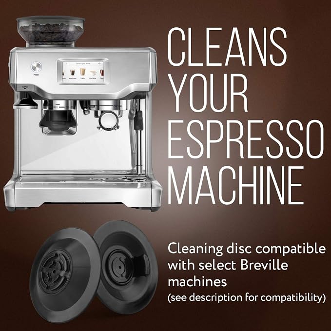 IMPRESA Backflush Cleaning Disc Pack of 2, 54mm Compatible with Breville Duo-Temp Pro & Barista Series - Espresso Machine Accessories Kit - Use with Cleaning Tablets & Espresso Machine Cleaner - Image 2