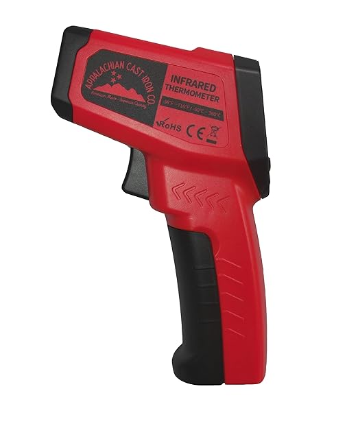 Infrared Thermometer Gun – Laser Temperature IR Gun for Cooking Waffles, Pizza, Baking, Griddle, HVAC, Engine - Wide Range (-58°F to 716°F) Adjustable Emissivity & LCD Display