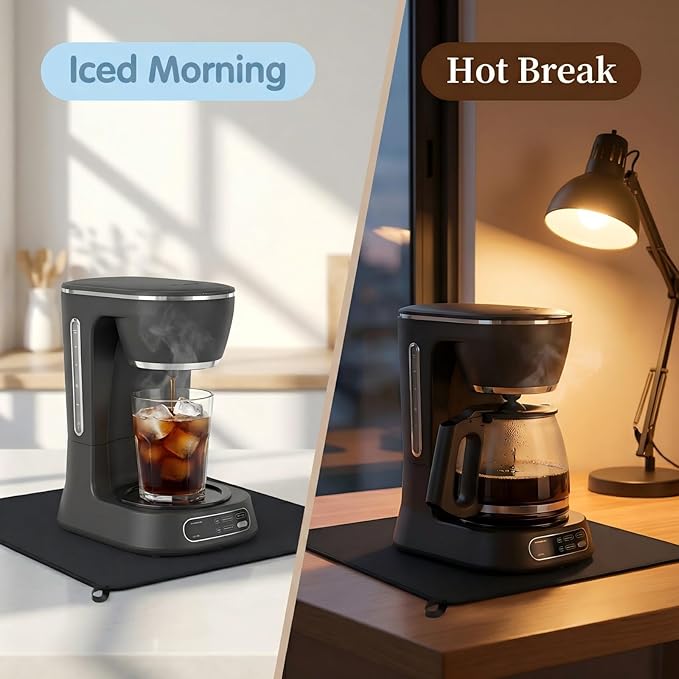 Sliding Pad for BLACK+DECKER Split Brew 12-Cup Digital Coffee Maker (CM0122)(13.8"×9.5")- Smooth Glide with Anti-Slip Base - Perfect Accessories Fit for Iced or Hot Coffee Machine