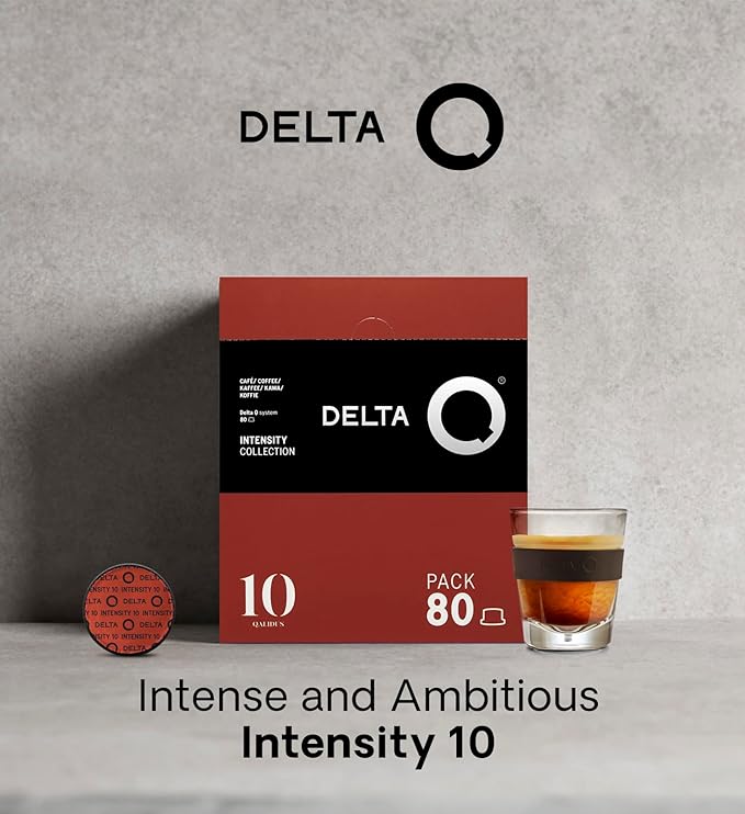 Delta Q Qalidus Espresso Pods for Delta Q machines - Intensity 10, Notes of Caramel, XXL Pack - 80 Coffee Capsules